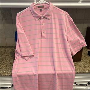 Pink Striped Polo Shirt